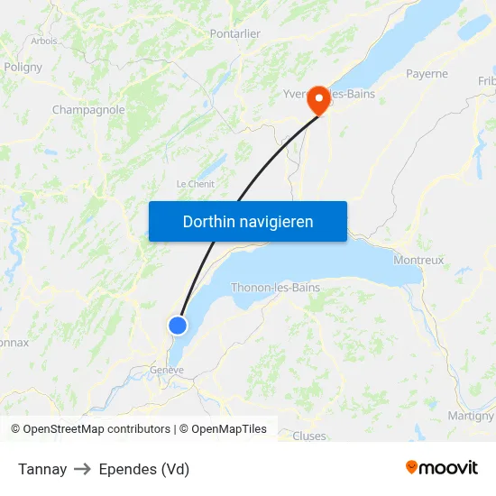 Tannay to Ependes (Vd) map