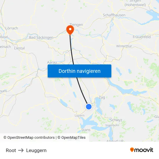 Root to Leuggern map