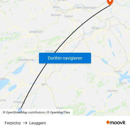 Ferpicloz to Leuggern map