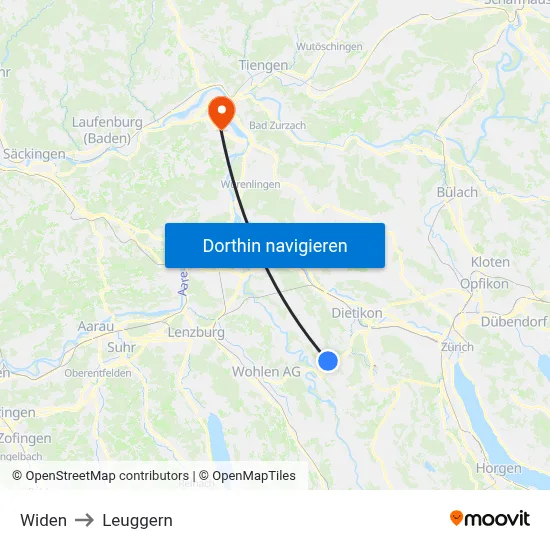 Widen to Leuggern map