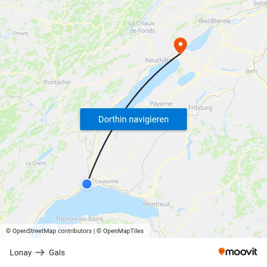 Lonay to Gals map