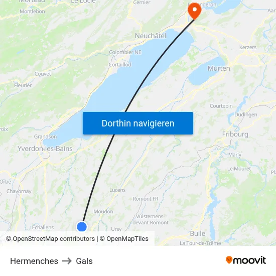 Hermenches to Gals map