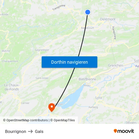 Bourrignon to Gals map