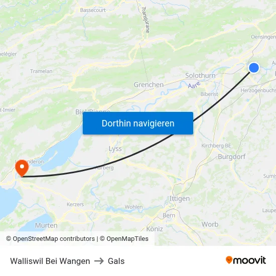 Walliswil Bei Wangen to Gals map