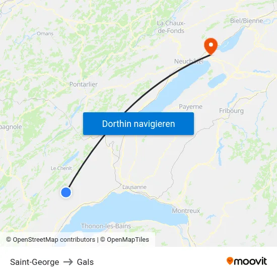 Saint-George to Gals map