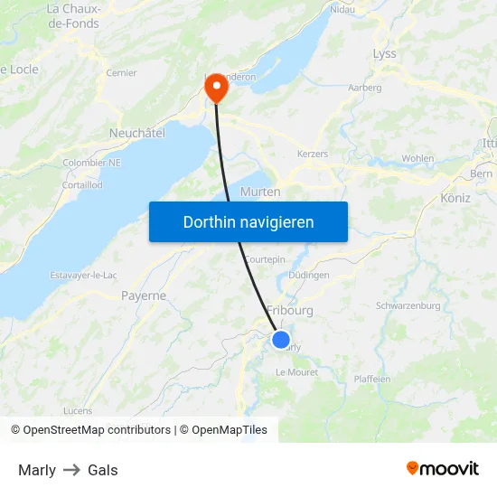 Marly to Gals map