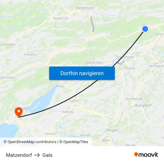 Matzendorf to Gals map