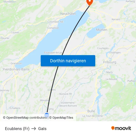 Ecublens (Fr) to Gals map