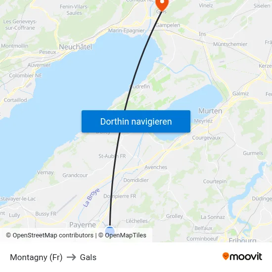 Montagny (Fr) to Gals map