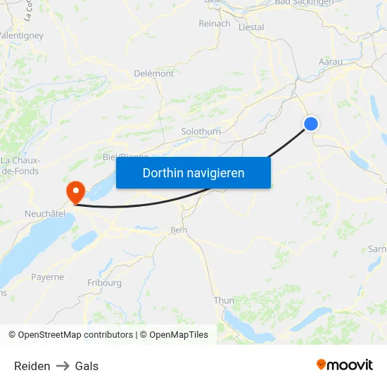 Reiden to Gals map