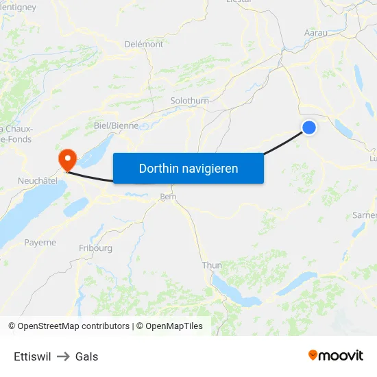 Ettiswil to Gals map