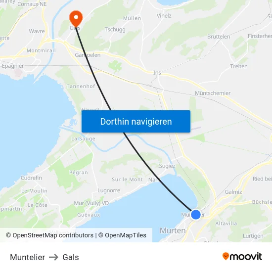Muntelier to Gals map