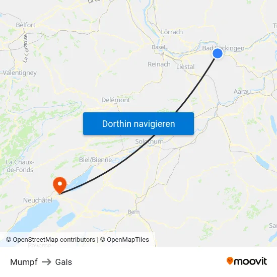 Mumpf to Gals map