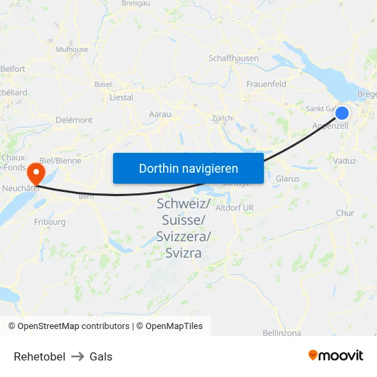 Rehetobel to Gals map