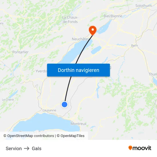 Servion to Gals map