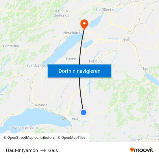 Haut-Intyamon to Gals map