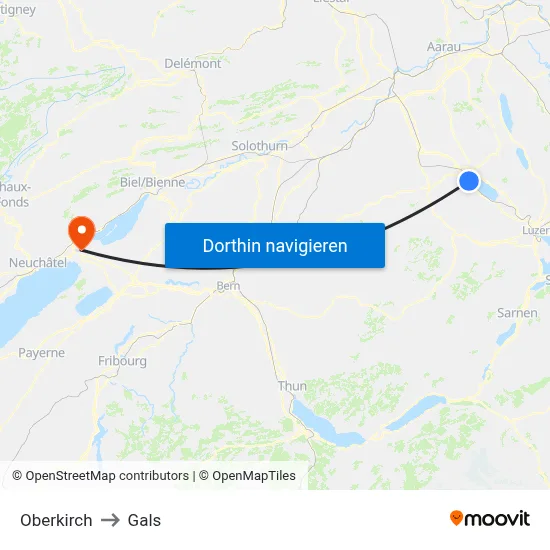 Oberkirch to Gals map