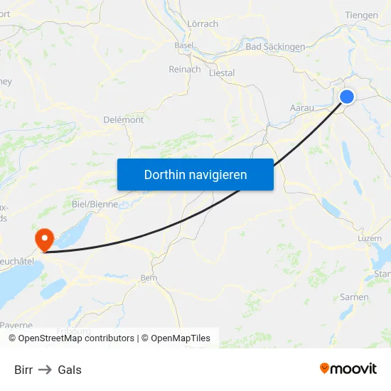 Birr to Gals map