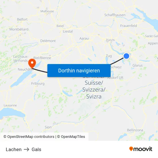 Lachen to Gals map
