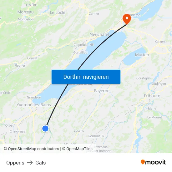 Oppens to Gals map
