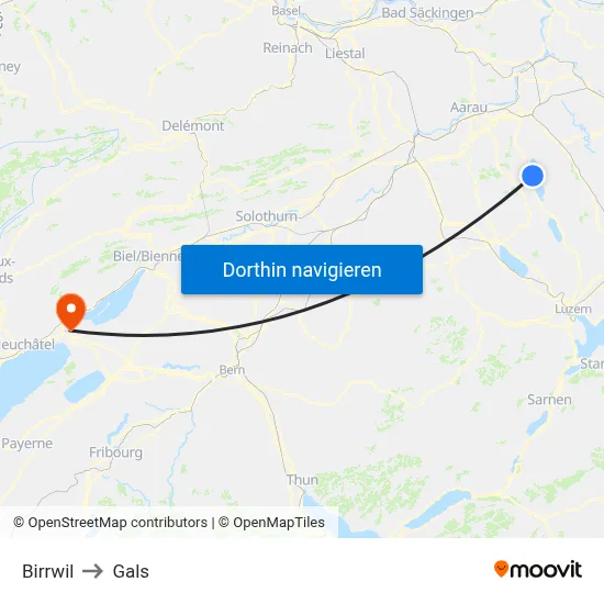 Birrwil to Gals map