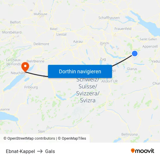 Ebnat-Kappel to Gals map