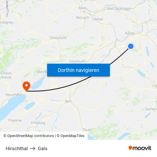 Hirschthal to Gals map