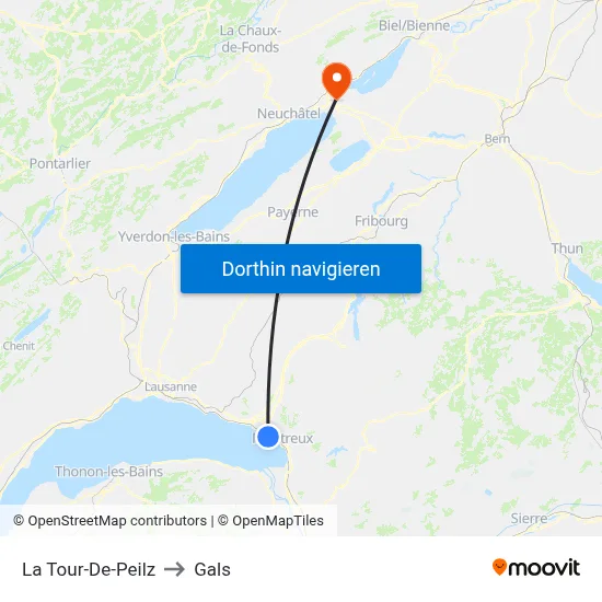 La Tour-De-Peilz to Gals map