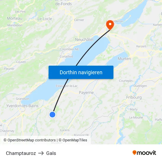 Champtauroz to Gals map
