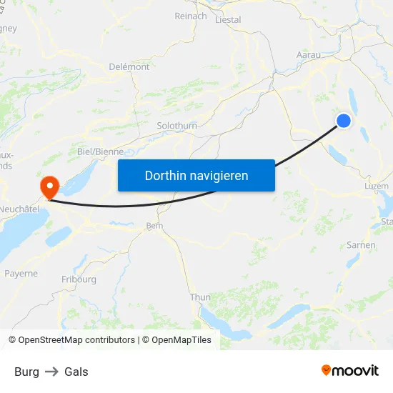 Burg to Gals map