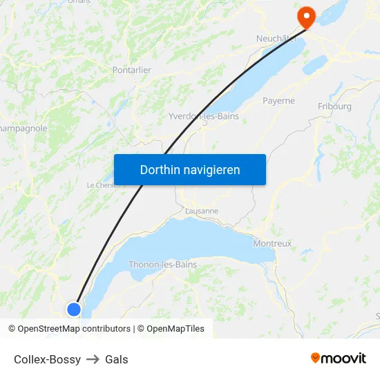 Collex-Bossy to Gals map