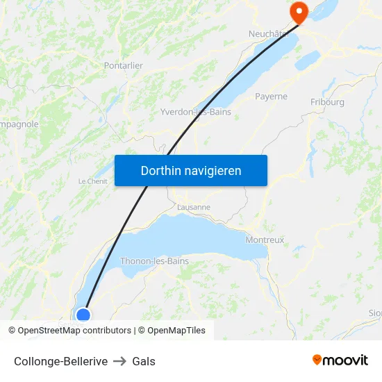 Collonge-Bellerive to Gals map
