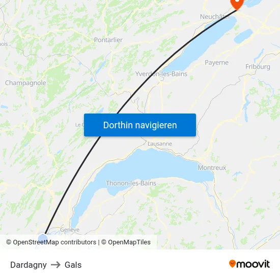 Dardagny to Gals map
