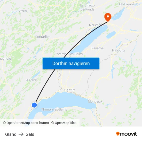 Gland to Gals map