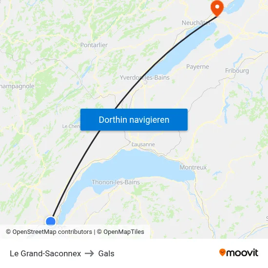 Le Grand-Saconnex to Gals map