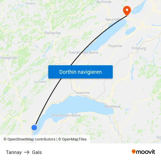 Tannay to Gals map
