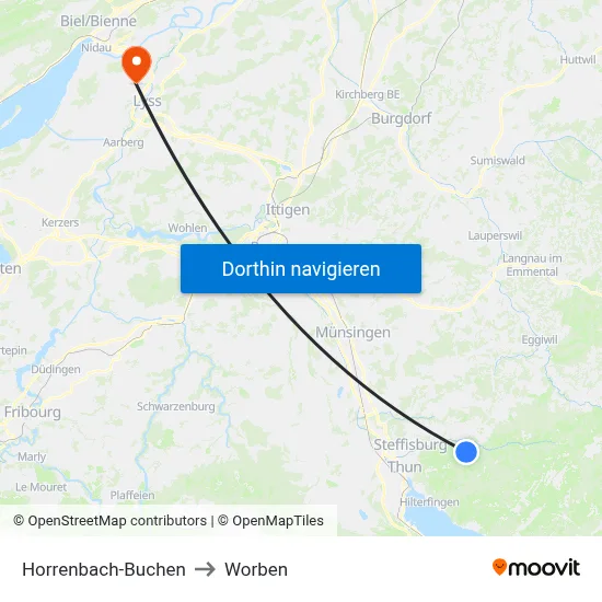 Horrenbach-Buchen to Worben map
