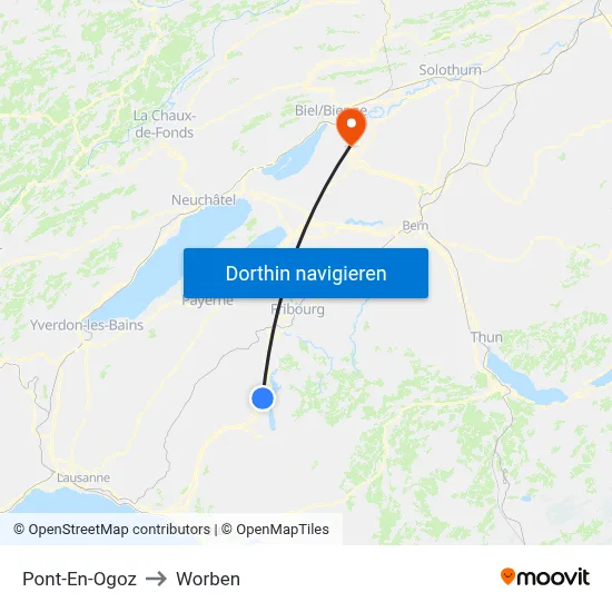 Pont-En-Ogoz to Worben map