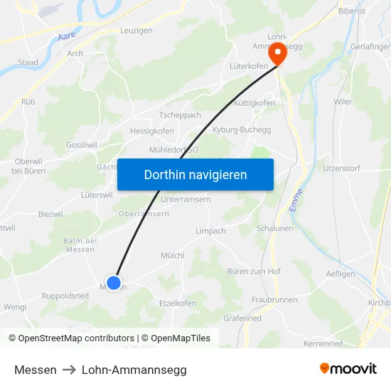 Messen to Lohn-Ammannsegg map