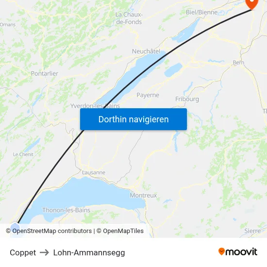 Coppet to Lohn-Ammannsegg map