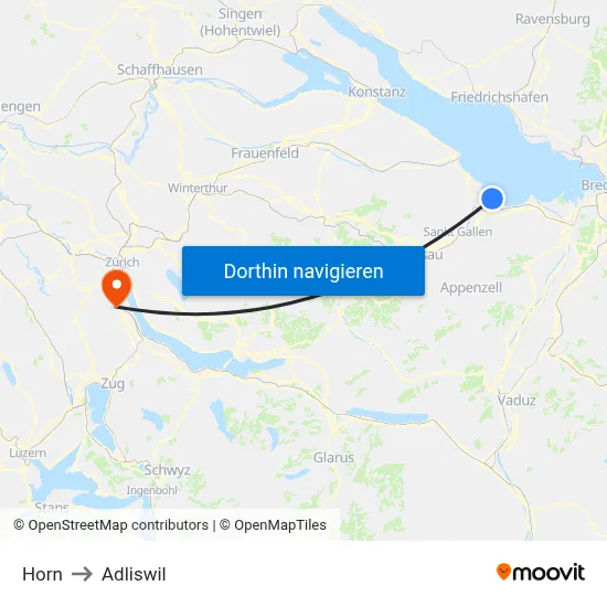 Horn to Adliswil map