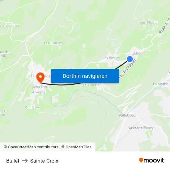 Bullet to Sainte-Croix map