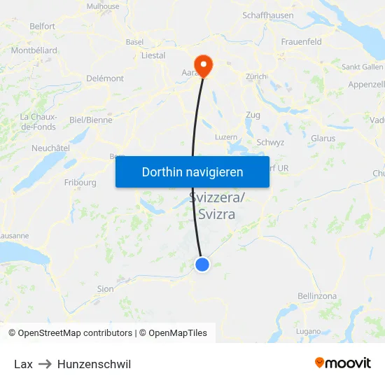 Lax to Hunzenschwil map