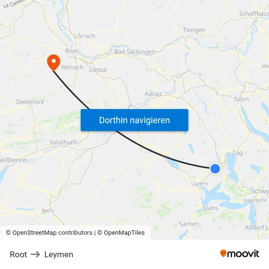 Root to Leymen map