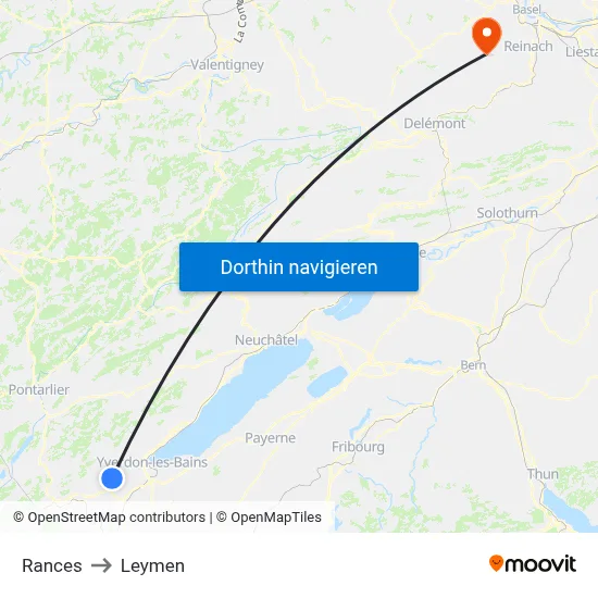 Rances to Leymen map