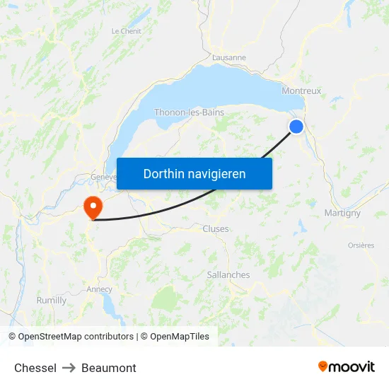 Chessel to Beaumont map