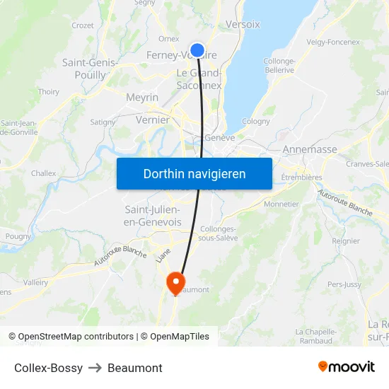 Collex-Bossy to Beaumont map
