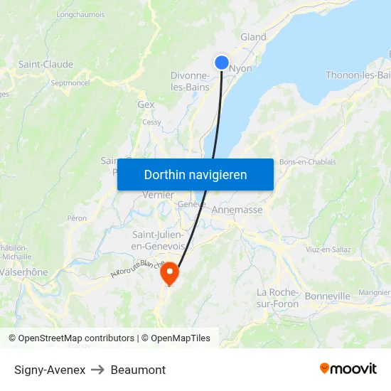 Signy-Avenex to Beaumont map