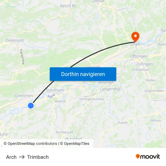 Arch to Trimbach map