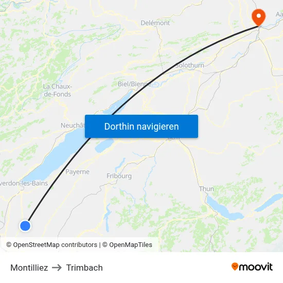 Montilliez to Trimbach map